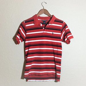 US Polo Assn. Boys' Red Striped Shirt